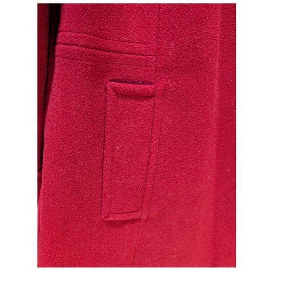 Vintage Red Lined Wool Blend Pea Coat Women's, Mackintosh New England, Size XL - Picture 13 of 13